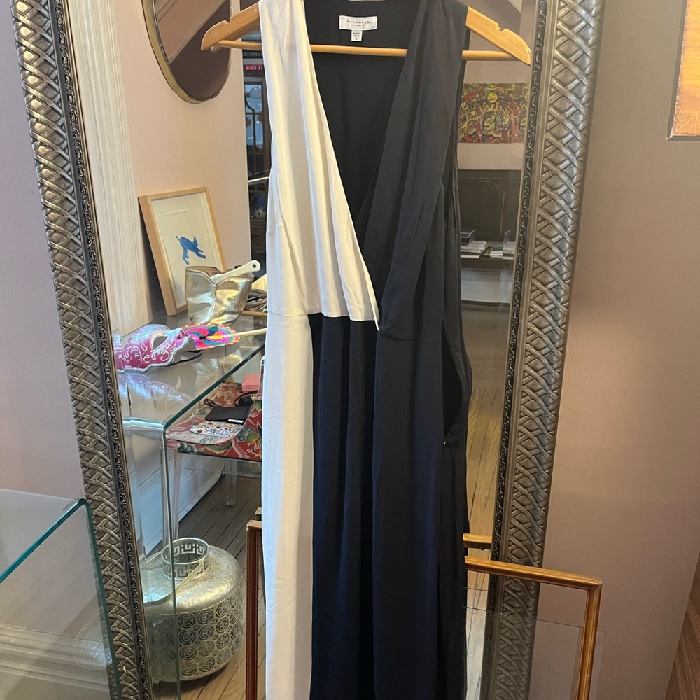 Elegant Black and White Women's Dress